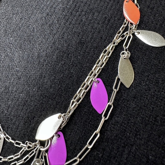 Designer Isabel Marant Colorful (Fuchsia Orange Purple) Necklace. Stunning! OS - Picture 5 of 6